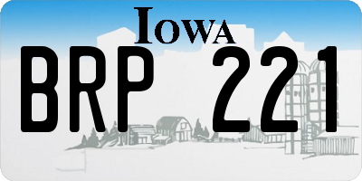 IA license plate BRP221