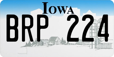 IA license plate BRP224
