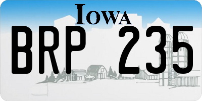 IA license plate BRP235