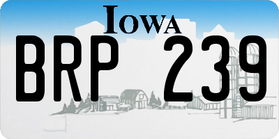 IA license plate BRP239