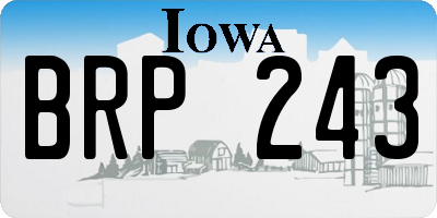 IA license plate BRP243