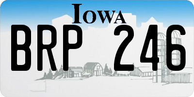 IA license plate BRP246