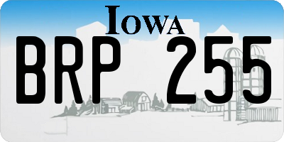 IA license plate BRP255