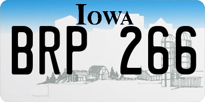 IA license plate BRP266
