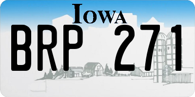 IA license plate BRP271