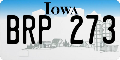 IA license plate BRP273