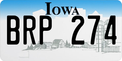 IA license plate BRP274