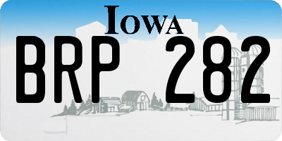 IA license plate BRP282