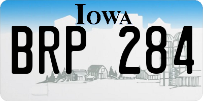 IA license plate BRP284