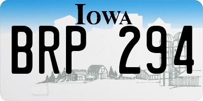 IA license plate BRP294