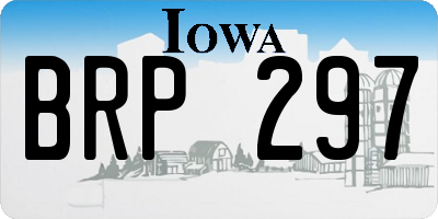 IA license plate BRP297