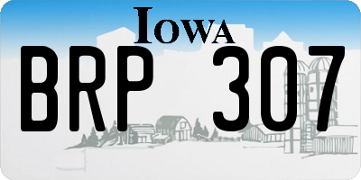 IA license plate BRP307