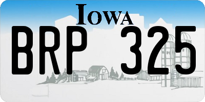 IA license plate BRP325