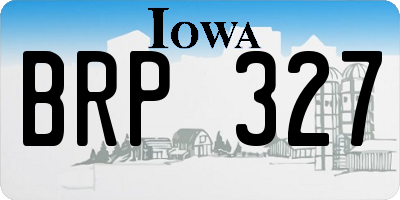 IA license plate BRP327