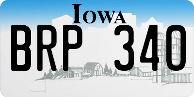 IA license plate BRP340