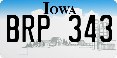 IA license plate BRP343