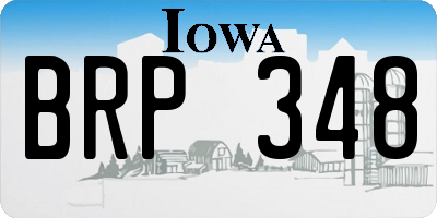 IA license plate BRP348
