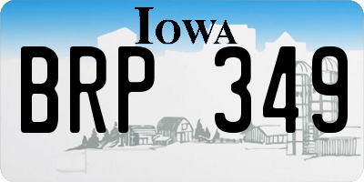 IA license plate BRP349