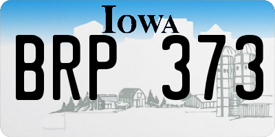 IA license plate BRP373