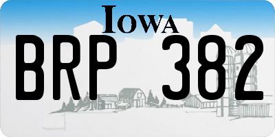 IA license plate BRP382