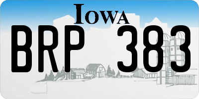IA license plate BRP383