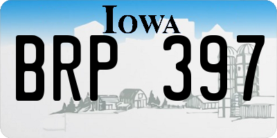 IA license plate BRP397