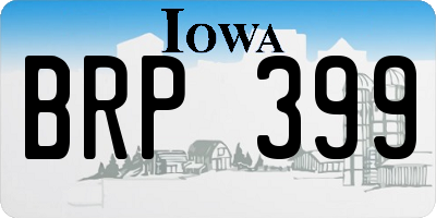 IA license plate BRP399