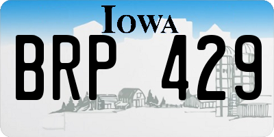 IA license plate BRP429