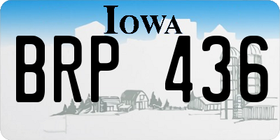 IA license plate BRP436