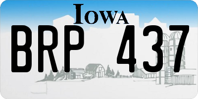 IA license plate BRP437