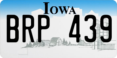 IA license plate BRP439