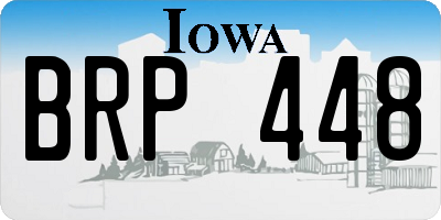 IA license plate BRP448