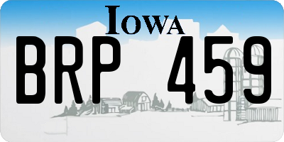 IA license plate BRP459