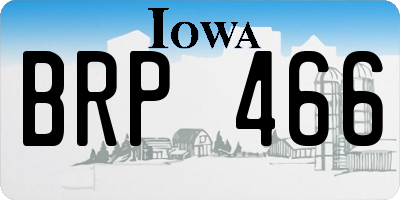 IA license plate BRP466