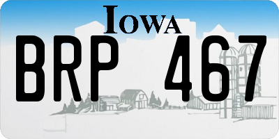 IA license plate BRP467