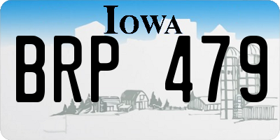 IA license plate BRP479