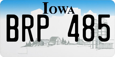 IA license plate BRP485