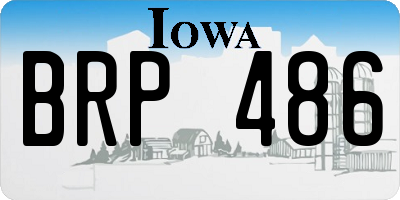 IA license plate BRP486