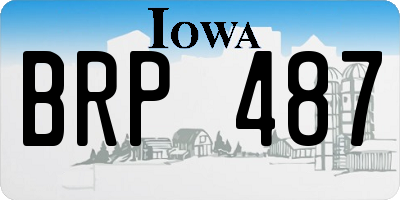 IA license plate BRP487