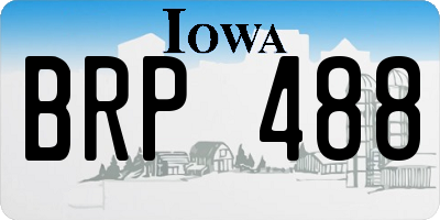 IA license plate BRP488