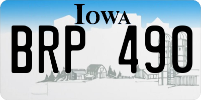 IA license plate BRP490