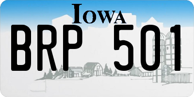 IA license plate BRP501