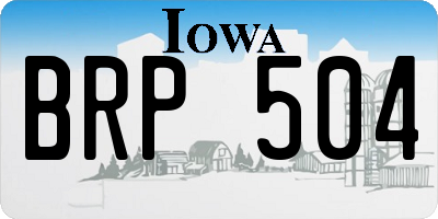 IA license plate BRP504
