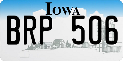 IA license plate BRP506