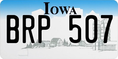 IA license plate BRP507