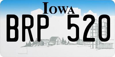IA license plate BRP520