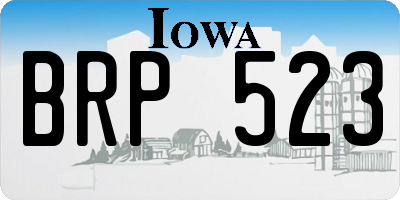 IA license plate BRP523