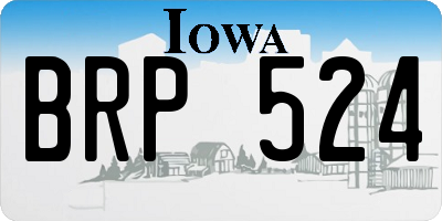 IA license plate BRP524