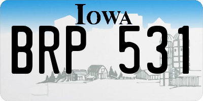 IA license plate BRP531