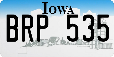 IA license plate BRP535